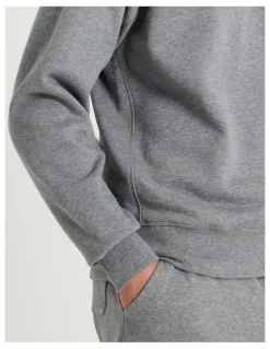 Grab Crew Neck Sweat Top in Charcoal
