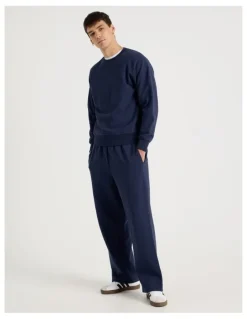 Grab Crew Neck Sweat Top in Navy
