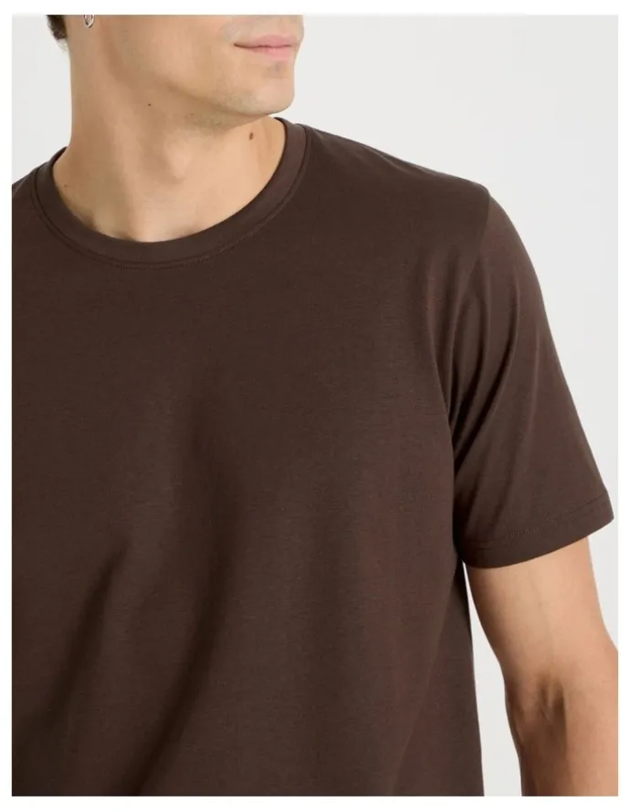 Grab Crew Neck T-Shirt in Brown