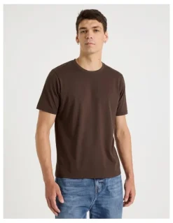 Grab Crew Neck T-Shirt in Brown