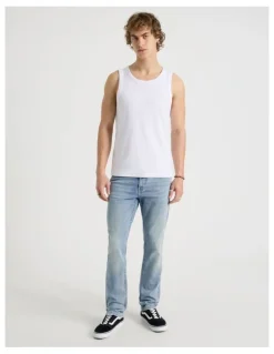 Grab Jersey Rib Singlet in White