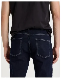 Grab Long Regular Straight Jeans in Rinse