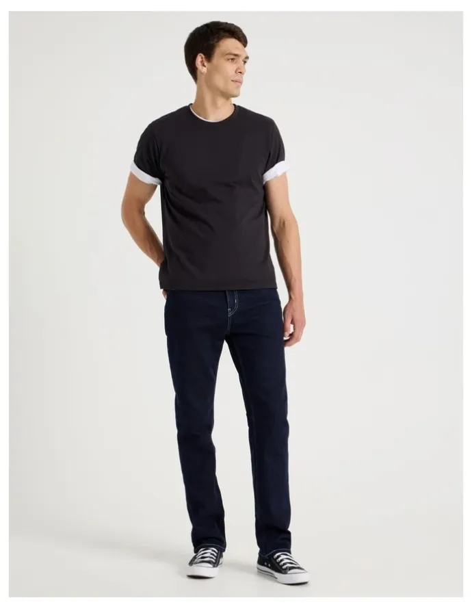 Grab Long Regular Straight Jeans in Rinse
