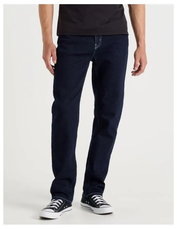 Grab Long Regular Straight Jeans in Rinse