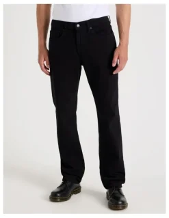 GRAB Long Regular Straight Jeans in Black
