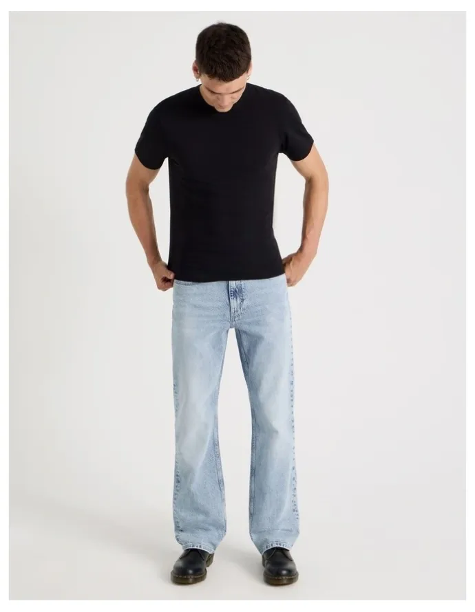 Grab Long Slim Bootcut Jeans in Light Blue