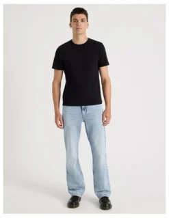 Grab Long Slim Bootcut Jeans in Light Blue