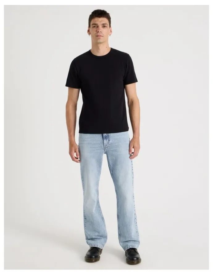 Grab Long Slim Bootcut Jeans in Light Blue