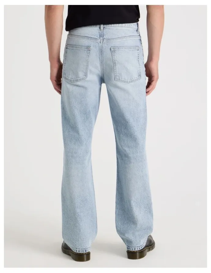Grab Long Slim Bootcut Jeans in Light Blue