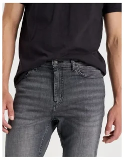 Grab Long Slim Jeans in Charcoal