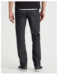 Grab Long Slim Tapered Jeans in Black
