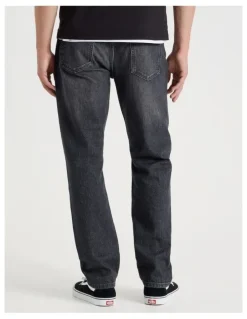 GRAB Long Straight At Waist Performance Jeans in Charcoal