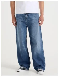 Grab Loose Baggy Jeans in Light Blue