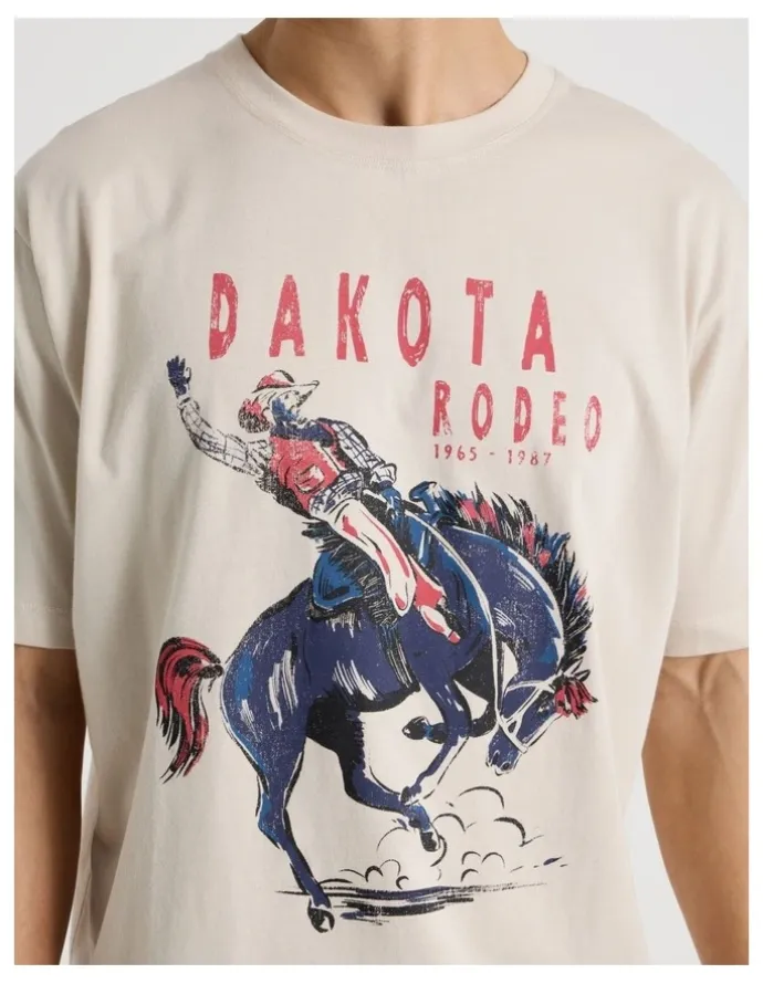Grab Loose Fit Crew Neck Graphic T-Shirt in Bone