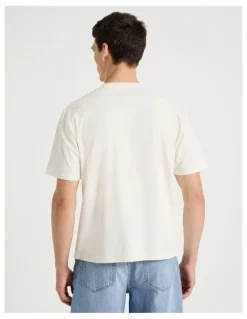 Grab Loose Graphic T-Shirt Short Sleeve in Ecru