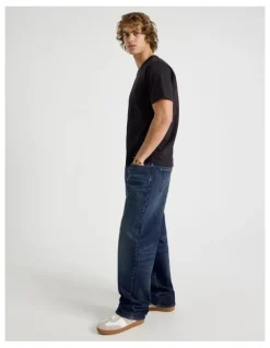 GRAB Loose Wide Leg Jeans in Dark Denim