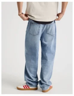 Grab Loose Wide Leg Jeans in Light Blue