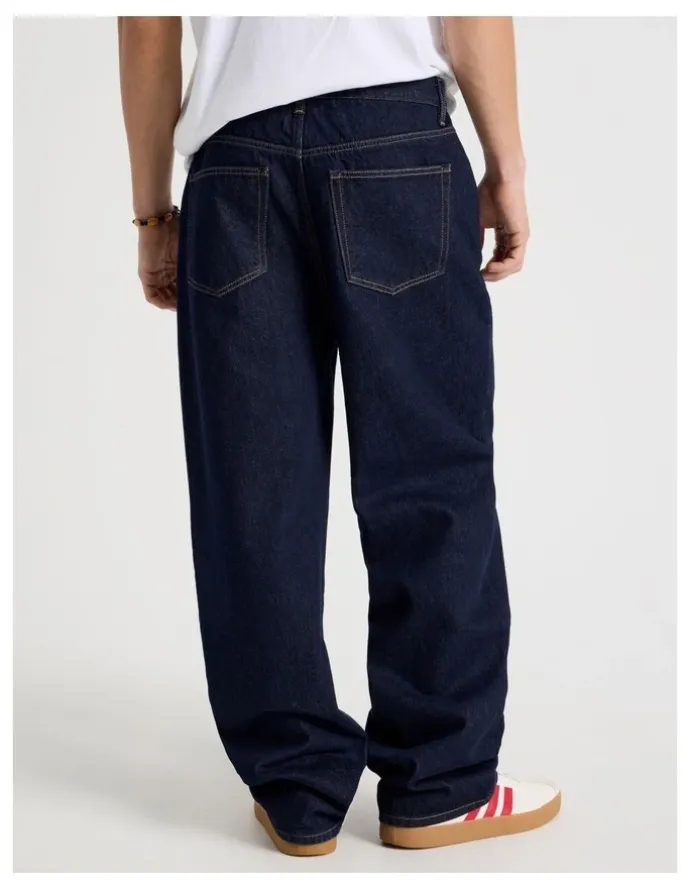 Grab Loose Wide Leg Jeans in Rinse