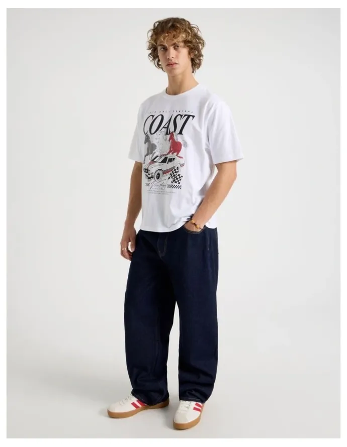 Grab Loose Wide Leg Jeans in Rinse