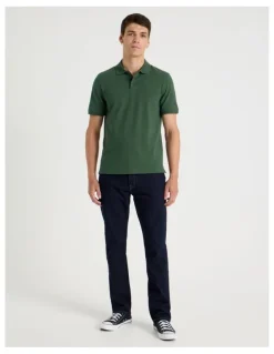 Grab Pique Polo in Dark Green