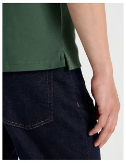 Grab Pique Polo in Dark Green
