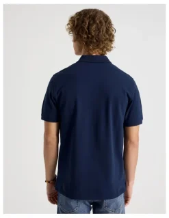 Grab Pique Polo in Navy