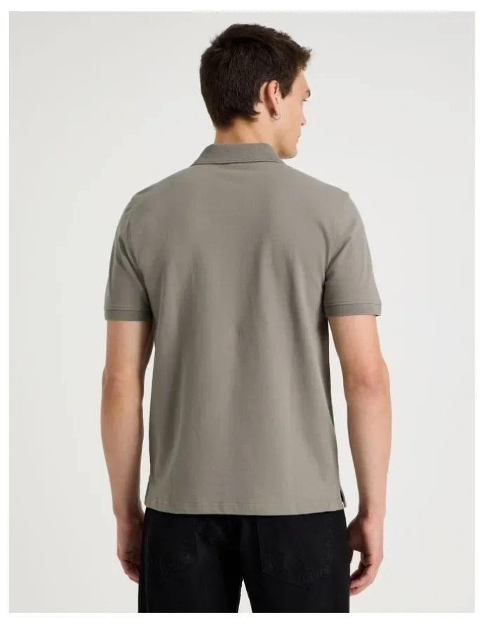 Grab Pique Polo in Stone