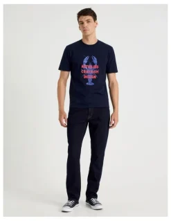Grab Regular Graphic T-Shirt Short Sleeve in Navy