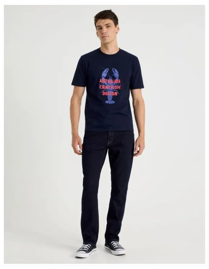Grab Regular Graphic T-Shirt Short Sleeve in Navy