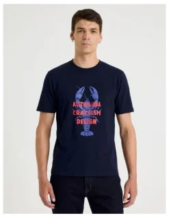 Grab Regular Graphic T-Shirt Short Sleeve in Navy