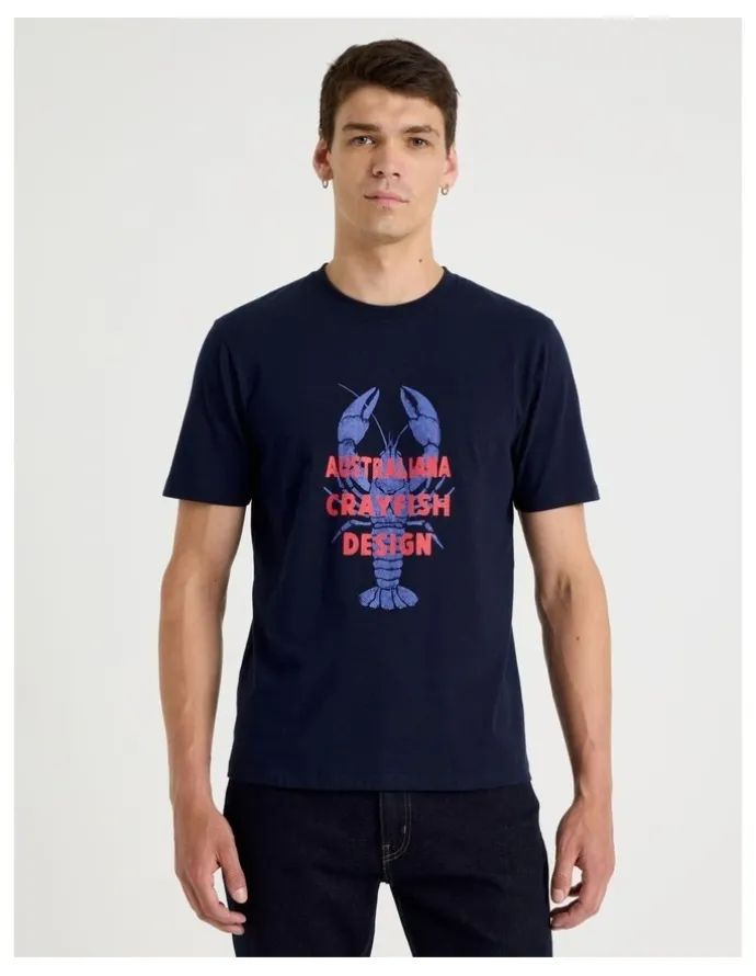 Grab Regular Graphic T-Shirt Short Sleeve in Navy