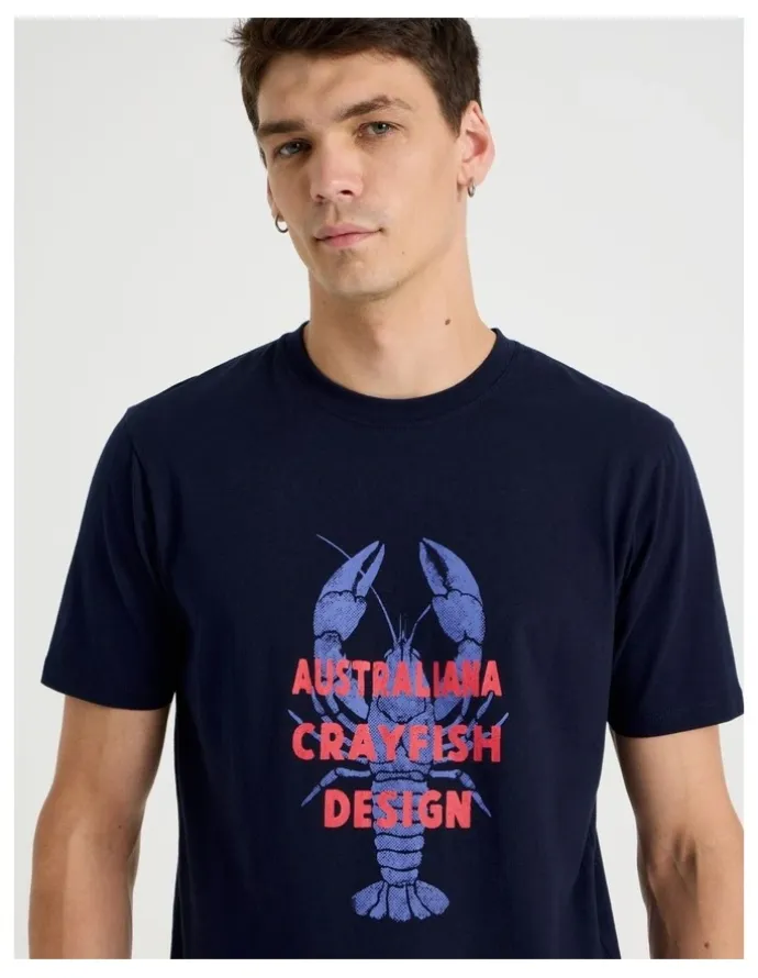 Grab Regular Graphic T-Shirt Short Sleeve in Navy