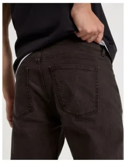 Grab Regular Straight Jeans in Brown