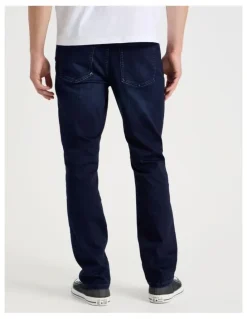 Grab Regular Tapered Knit Jeans in Dark Denim