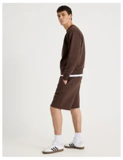 Grab Relaxed Sweat Short in Brown