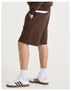 Grab Relaxed Sweat Short in Brown