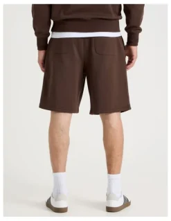 Grab Relaxed Sweat Short in Brown
