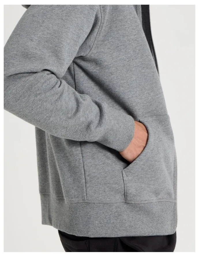 Grab Relaxed Zip Thru Hoodie in Charcoal