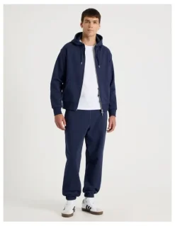 Grab Relaxed Zip Thru Hoodie in Navy