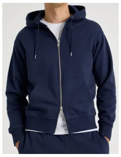 Grab Relaxed Zip Thru Hoodie in Navy
