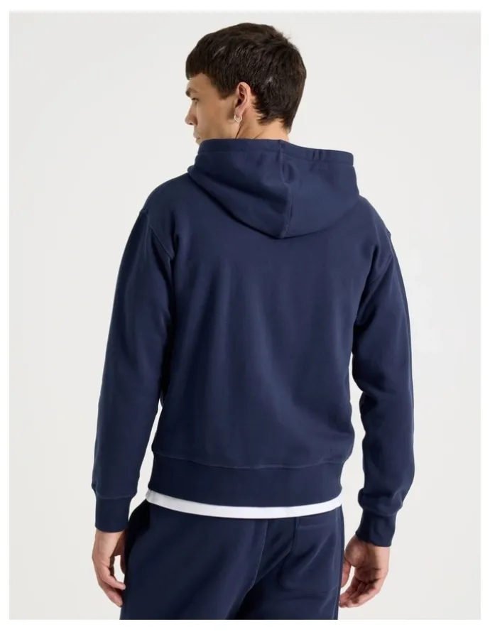 Grab Relaxed Zip Thru Hoodie in Navy
