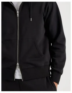 Grab Relaxed Zip Thru Hoodie in Black