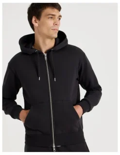 Grab Relaxed Zip Thru Hoodie in Black