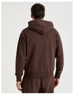 Grab Relaxed Zip Thru Hoodie in Brown