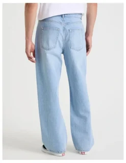 GRAB Seam Forward Loose Jeans in Light Blue