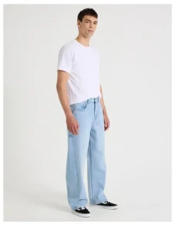 GRAB Seam Forward Loose Jeans in Light Blue