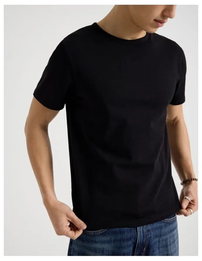 Grab Slim Crew Neck T-Shirt in Black