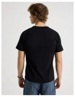 Grab Slim Crew Neck T-Shirt in Black