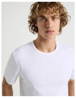 Grab Slim Crew Neck T-Shirt in White