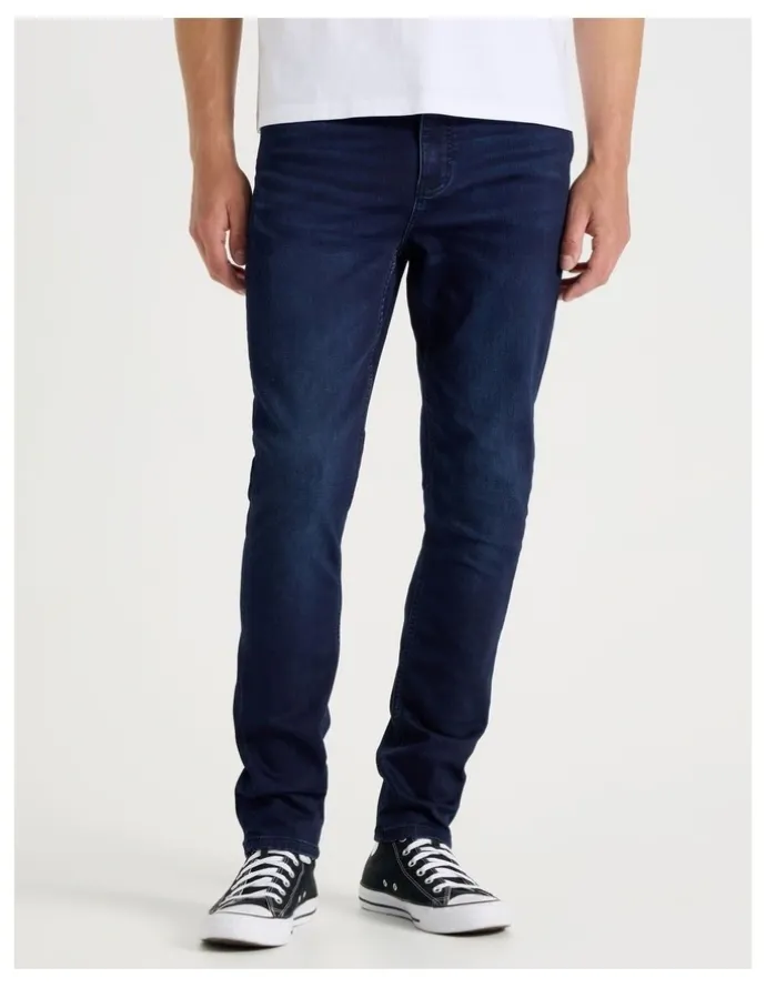 Grab Slim Knit Jeans in Dark Denim